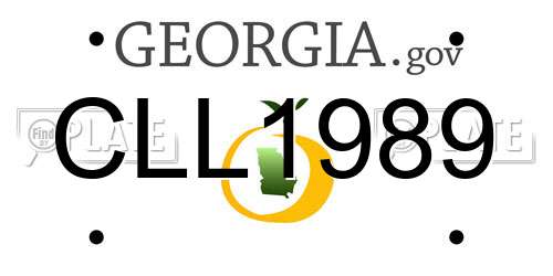 CLL1989 Georgia License Plate