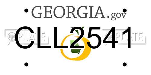 CLL2541 Georgia License Plate