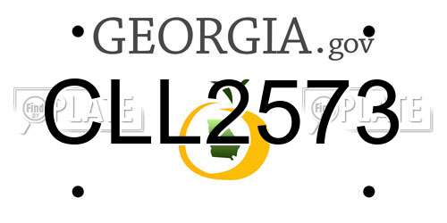 CLL2573 Georgia License Plate