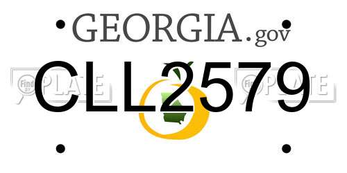 CLL2579 Georgia License Plate