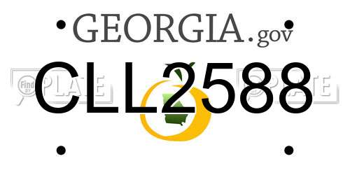 CLL2588 Georgia License Plate