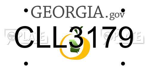 CLL3179 Georgia License Plate