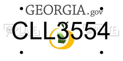 CLL3554 Georgia License Plate