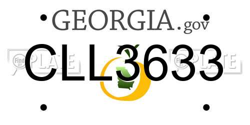 CLL3633 Georgia License Plate