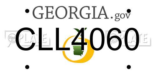 CLL4060 Georgia License Plate