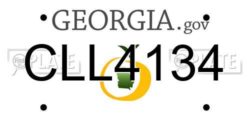 CLL4134 Georgia License Plate