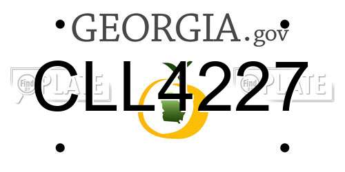 CLL4227 Georgia License Plate