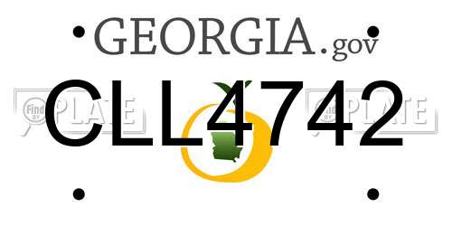 CLL4742 Georgia License Plate