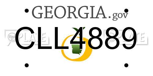 CLL4889 Georgia License Plate