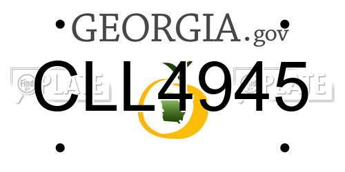 CLL4945 Georgia License Plate