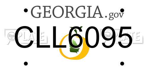 CLL6095 Georgia License Plate
