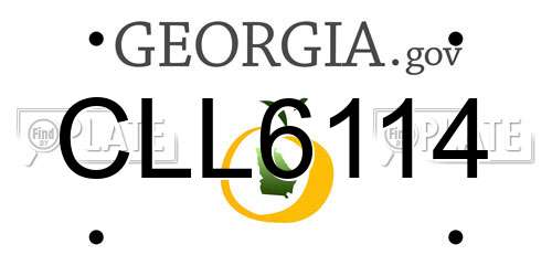 CLL6114 Georgia License Plate