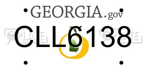 CLL6138 Georgia License Plate
