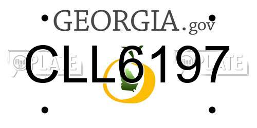 CLL6197 Georgia License Plate