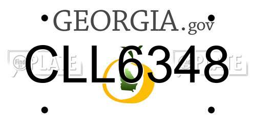 CLL6348 Georgia License Plate