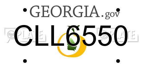 CLL6550 Georgia License Plate