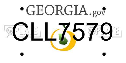 CLL7579 Georgia License Plate