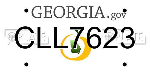 CLL7623 Georgia License Plate