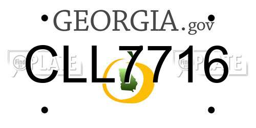 CLL7716 Georgia License Plate