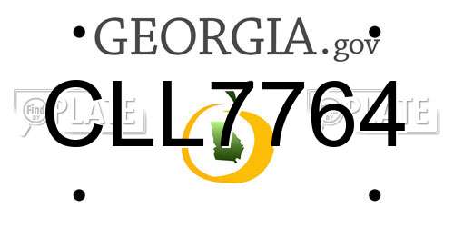 CLL7764 Georgia License Plate