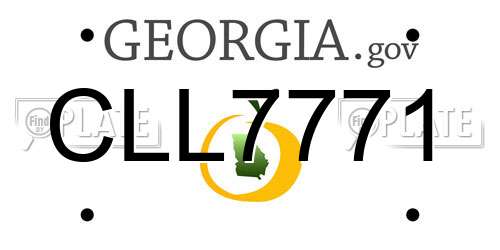 CLL7771 Georgia License Plate