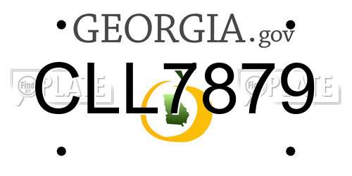 CLL7879 Georgia License Plate