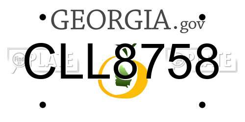 CLL8758 Georgia License Plate