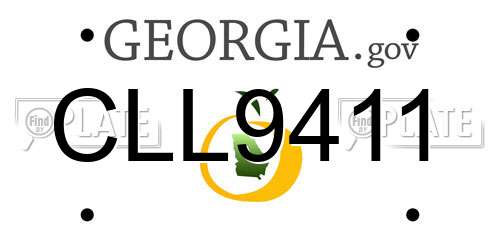 CLL9411 Georgia License Plate
