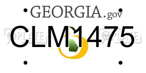 CLM1475 Georgia License Plate