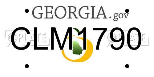 CLM1790 Georgia License Plate