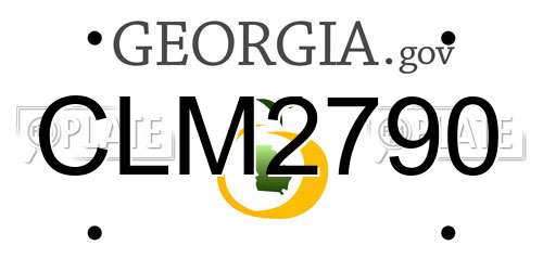 CLM2790 Georgia License Plate