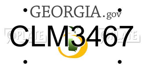 CLM3467 Georgia License Plate