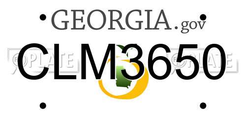 CLM3650 Georgia License Plate