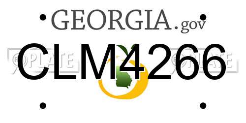 CLM4266 Georgia License Plate