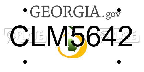 CLM5642 Georgia License Plate