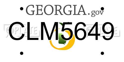 CLM5649 Georgia License Plate