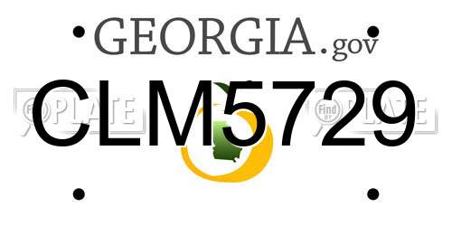 CLM5729 Georgia License Plate