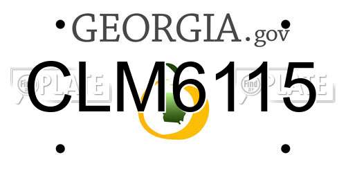CLM6115 Georgia License Plate