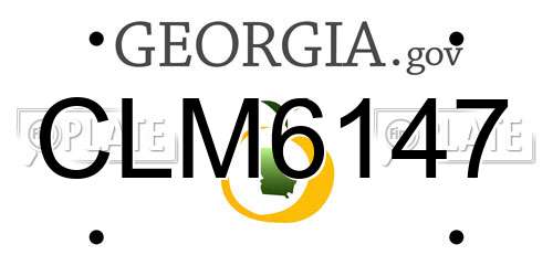 CLM6147 Georgia License Plate