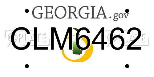 CLM6462 Georgia License Plate