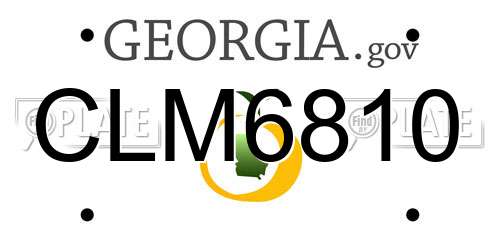 CLM6810 Georgia License Plate