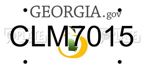 CLM7015 Georgia License Plate