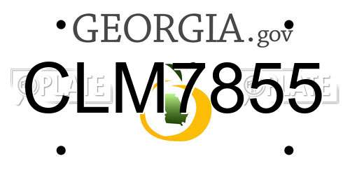 CLM7855 Georgia License Plate