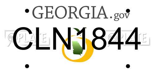 CLN1844 Georgia License Plate