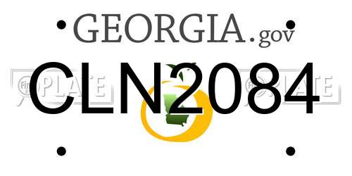CLN2084 Georgia License Plate