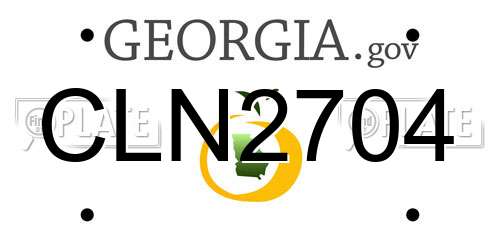 CLN2704 Georgia License Plate