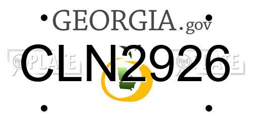 CLN2926 Georgia License Plate