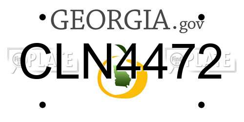 CLN4472 Georgia License Plate
