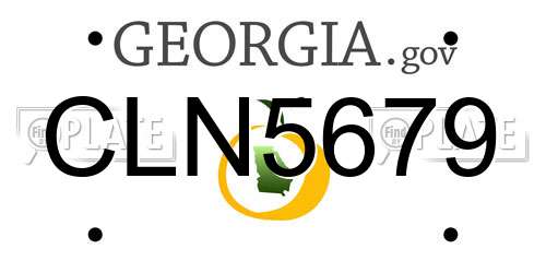 CLN5679 Georgia License Plate