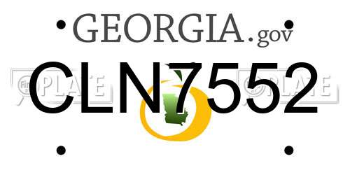 CLN7552 Georgia License Plate